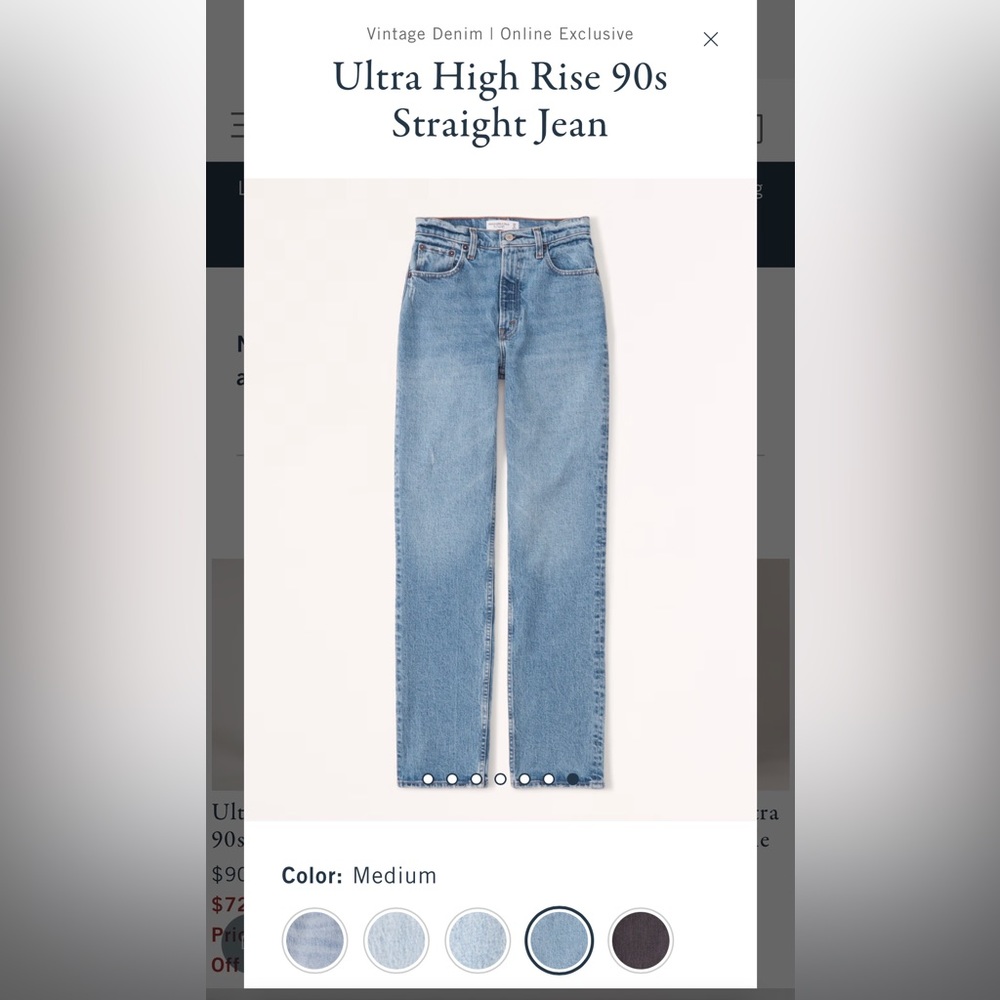 Abercrombie and Fitch The 90s straight ultra high rise
